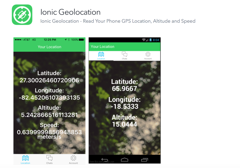 Ionic Geolocation